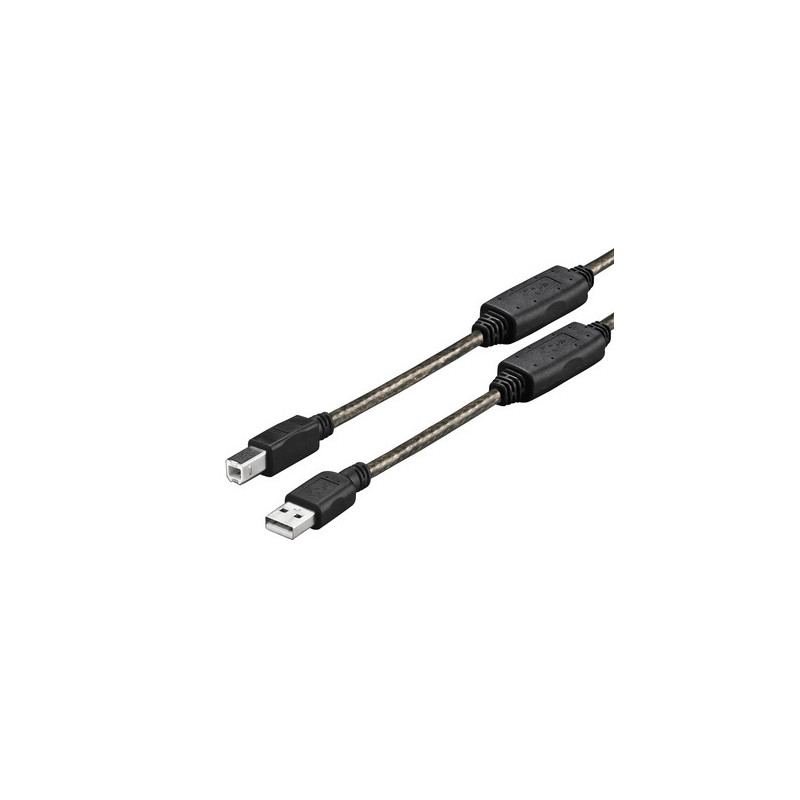 Vivolink PROUSBAB20 câble USB 20 m USB 2.0 USB A USB B Noir