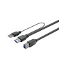 Vivolink PROUSB3AB12.5C câble USB 12,5 m USB 3.2 Gen 1 (3.1 Gen 1) USB A USB B Noir