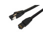 Microconnect MC-SFTP80025S câble de réseau Noir 0,25 m Cat8.1 S/FTP (S-STP)