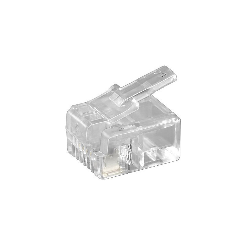 Microconnect KON501-10R connecteur de fils RJ-11 6P4C Transparent