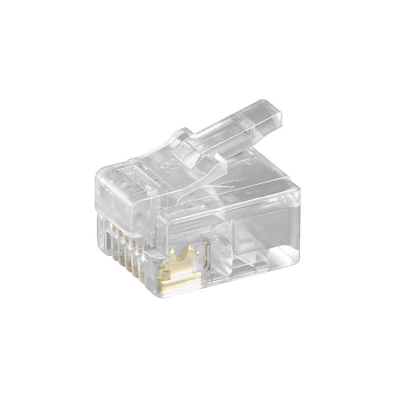 Microconnect KON502-10R connecteur de fils RJ-12 6P6C Transparent