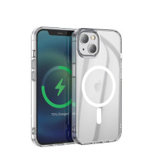 eSTUFF Magnetic Hybrid Clear Case for iPhone 13 coque de protection pour téléphones portables 15,5 cm (6.1") Housse Transparent