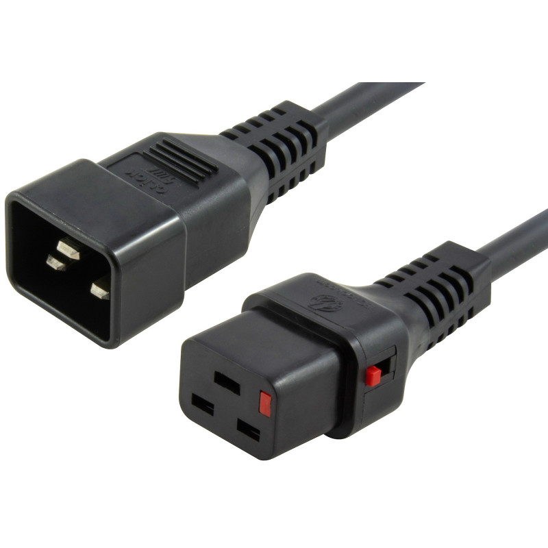 Microconnect PC1284 câble électrique Noir 1 m Coupleur C19 Coupleur C20