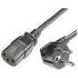 Microconnect PE010410 câble électrique Noir 1 m CEE7/7 Coupleur C13