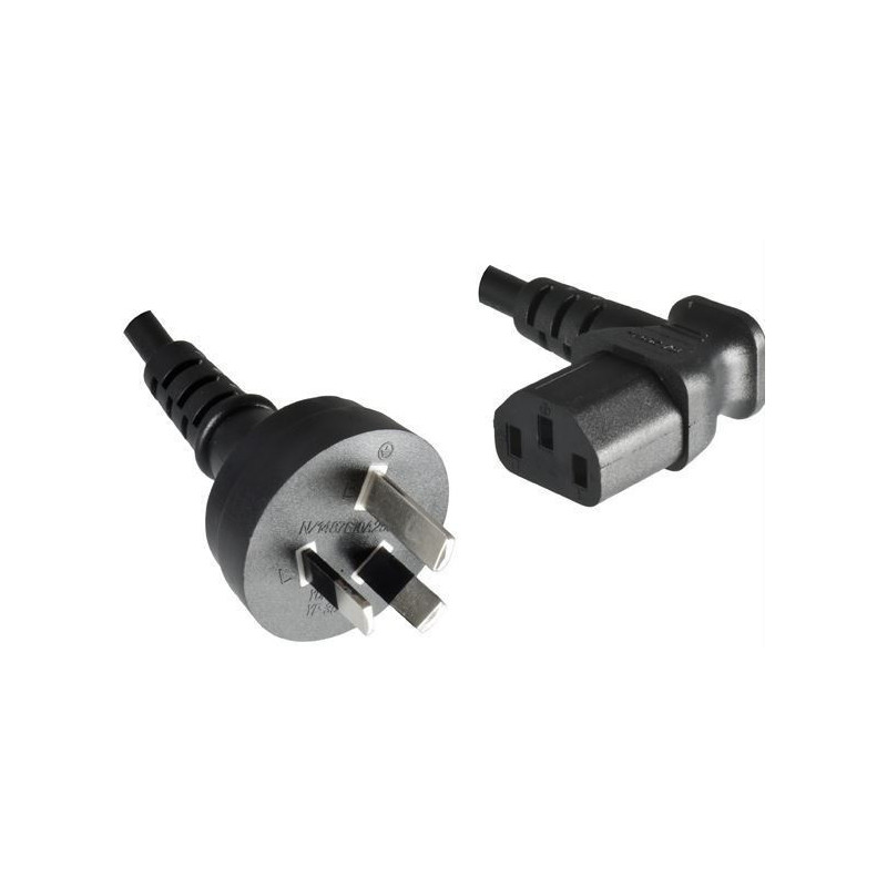 Microconnect PE010418AUSTRALIA-A câble électrique Noir 1,8 m Prise d'alimentation type I Coupleur C13