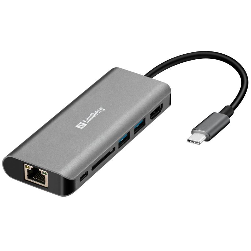 Sandberg USB-C Dock HDMI+LAN+SD+USB,61W