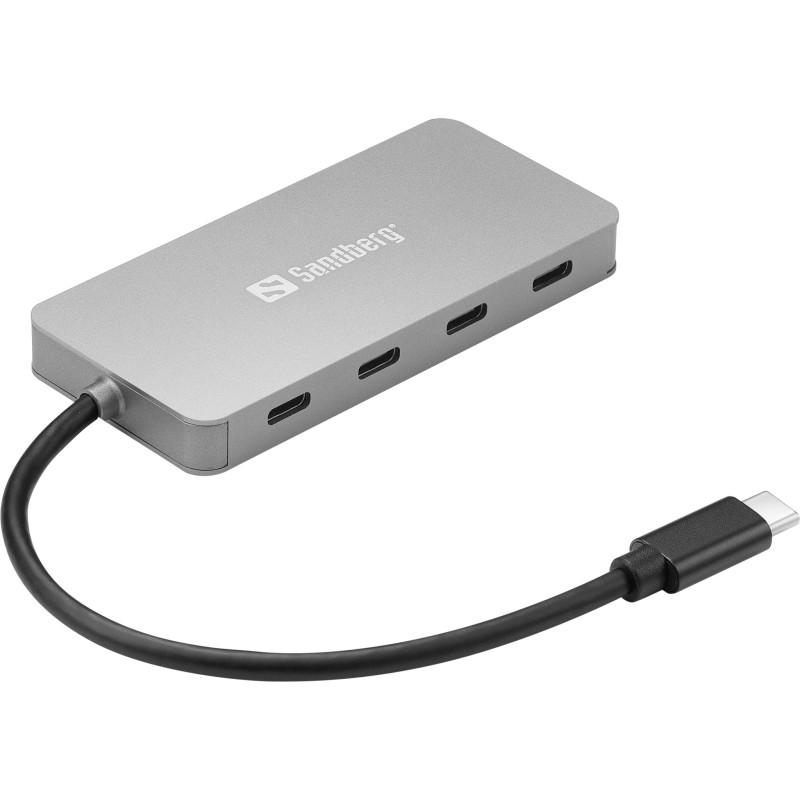 Sandberg 136-41 hub & concentrateur USB 3.2 Gen 1 (3.1 Gen 1) Type-C 10000 Mbit/s Gris