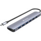 Sandberg 136-40 hub & concentrateur USB 3.2 Gen 1 (3.1 Gen 1) Type-C 5000 Mbit/s Gris